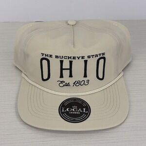 Ohio The Buckeye State Local Crowns SnapBack Rope Hat Cap One Size NEW